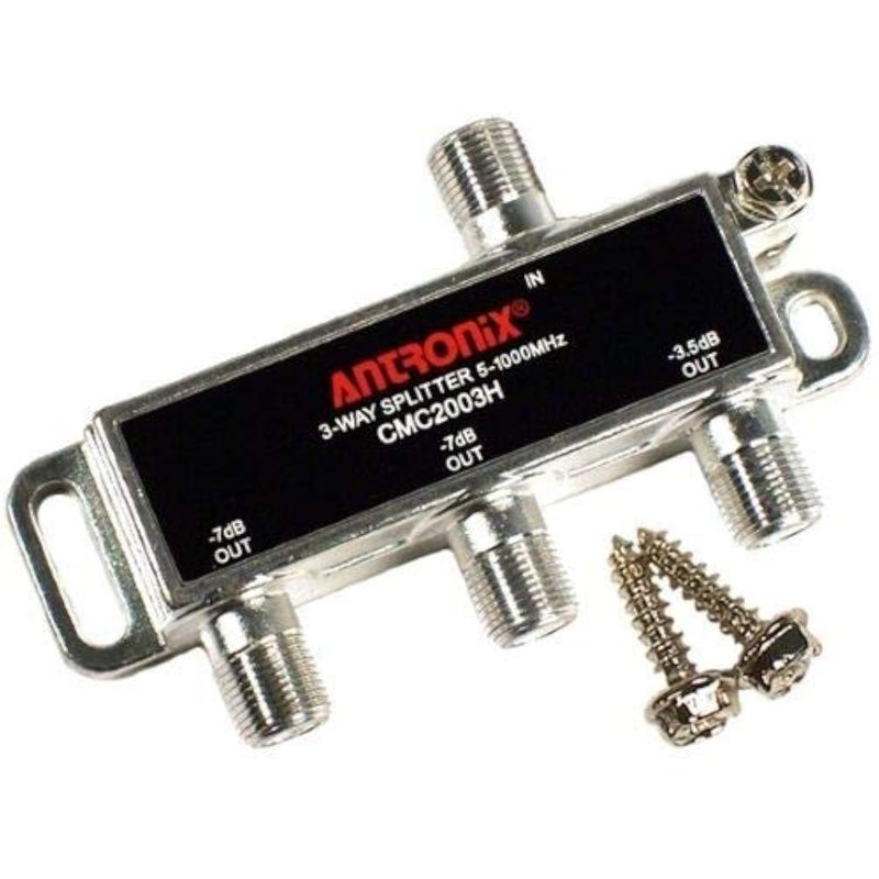 Antronix CMC2003H-A 3-Way Horizontal Splitter -3.5dB -7dB 5-1002 MHz High Performance for Coax Cable TV & Internet - Image 1
